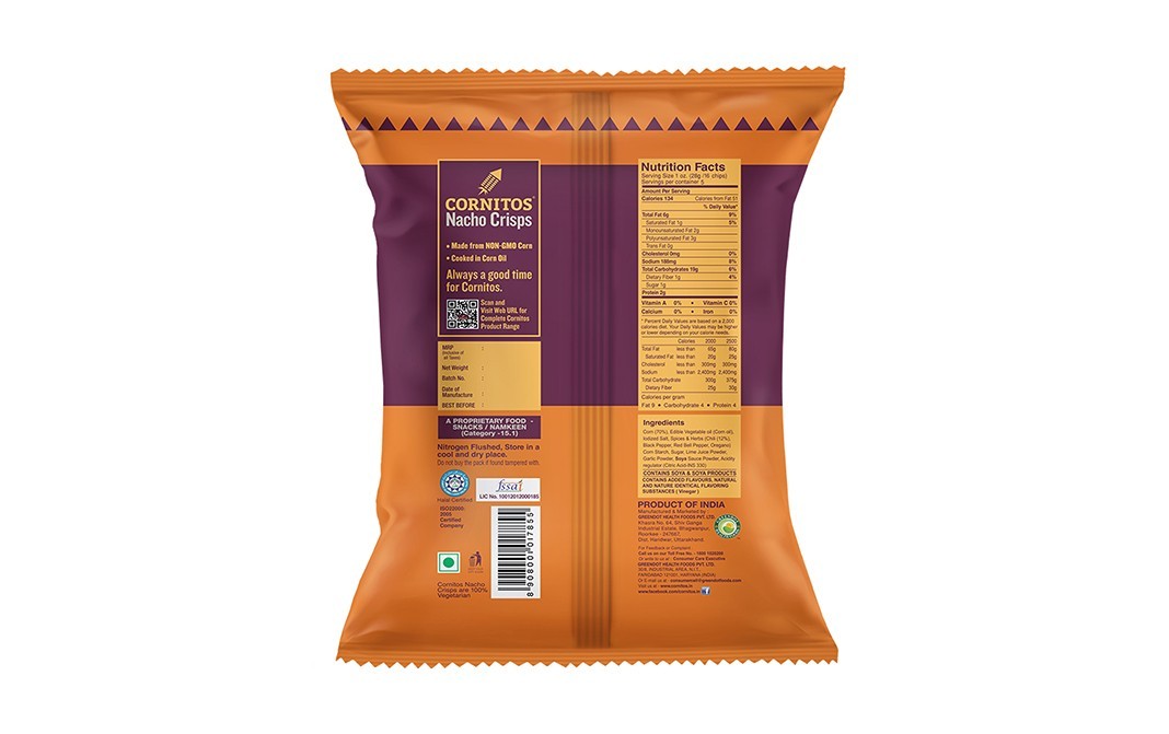 Cornitos Nacho Crisps Peri Peri    Pack  150 grams